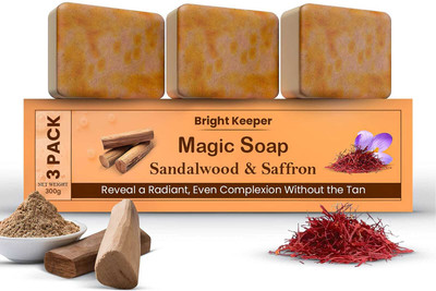 Jiore Sandal Wood And Saffron Soap For Glowing & Refreshing Skin(300 g)