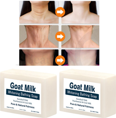 Velocius Enterprise Goat Milk Skin Whitening Soap with 12 Active Ingredients For Men & Women(2 x 100 g)
