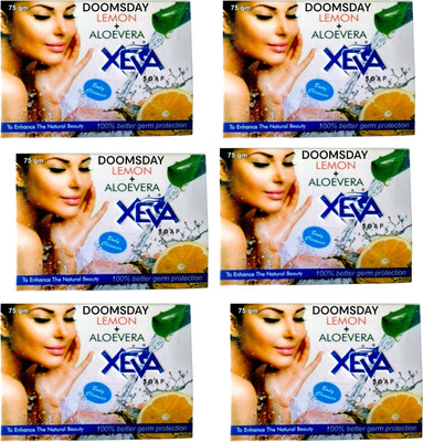 DOOMSDAY XE NA SOAP WITH LEMON + ALOEVERA TO ENHANCE THE NATURAL BEAUTY PACK OF 6(6 x 75 g)