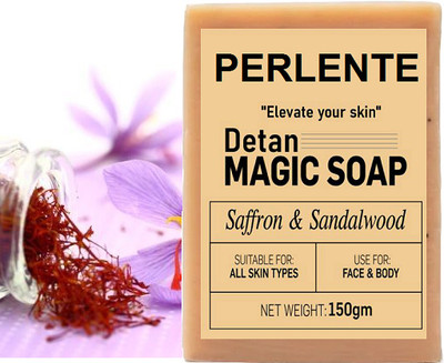 PERLENTE Magic Soap Saffron Soap for Soft, Radiant, and Hydrated(150 g)
