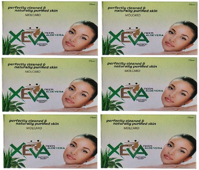 MOLCARO XEVA NEEM ALOEVRA SOAP(6 x 75 g)
