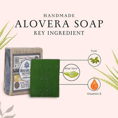 Bharat Delights Premium Neem Tulsi Aloevera Handmade Soap(2 x 100 g)