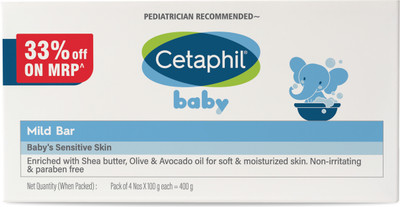 Cetaphil Baby Mild Bar - (4x100gm)(4 x 100 g)