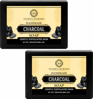 Ayusoul Ayurveda Charcoal Bath Soap(2 x 100 g)