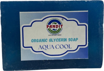 Pandit Pharmaceuticals Organic Glycerine Aqua Cool Soap | Vitamins Enriched for Nourishing(6 x 100 g)