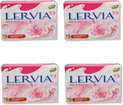 Lervia Milk and Rose Soap (Pack of 4)(4 x 100 g)