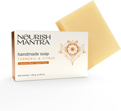 Nourish Mantra Turmeric & Citrus Handmade Bathing Bar Soap | For all skin type(125 g)