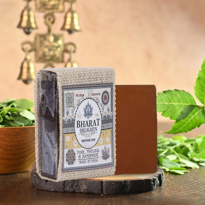 Bharat Delights Premium Moringa Aloevera Handmade Soap(2 x 100 g)