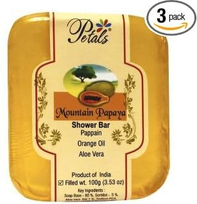 Petals Mountain Papaya Aromatherapy Shower Bar(3 x 100 g)