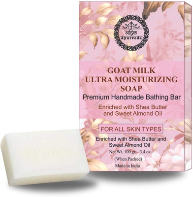 Advik Ayurveda Ultra Moisturizing Goat Milk Soap for Dry Skin (Pack4)(4 x 100 g)