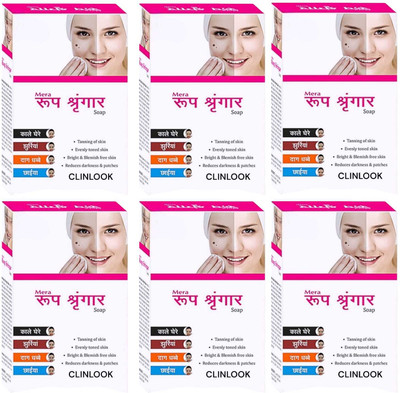 clin look ROOP SHRINGAR SOAP FOR BRIGHT & FAIRNESS GLOWING SKIN PACK OF 6(6 x 75 g)