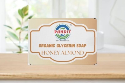 Pandit Pharmaceuticals Honey Almond Soap || Vitamin Enriched for Exfoliation, Cleansing, Nourishing(4 x 100 g)