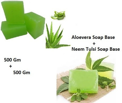 KINEX COMBO ALOEVERA AND NEEMTULSI MEELT AND POUR SOAP BASE 2KG(2 x 1000 g)