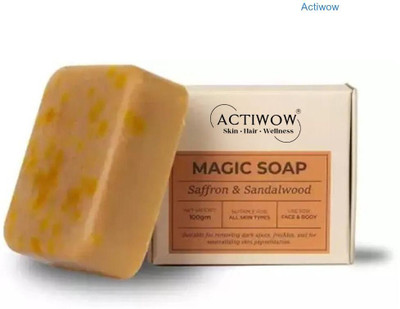 ACTIWOW Magic Soap Activated Charcoal for Deep Pore Purifying Cleanse(100 g)