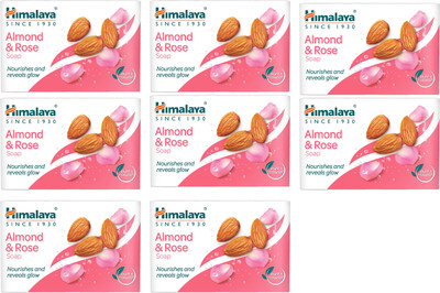 HIMALAYA Almond & Rose Soap 75g (Pack of 8)(8 x 9.38 g)