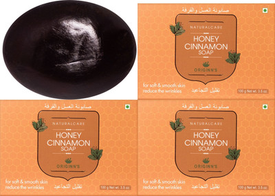 OriginnsHerbal Origin's Natural Skin Care Honey Cinnamon Soap For Women & men(3 x 100 g)