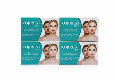 KOJIREST Soap for Skin Whitening and Brightening, with Kojic Acid and Natural Extracts-(4 x 75 g)