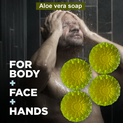 CHITAKSH Aloe Vera Soap with Dead Sea Minerals for a Deep Cleanse (100GM) (PACK OF 4)(400 g)
