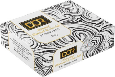 Petals Dor Activated Charcoal & Sea Salt Mild Scrub Bar(2 x 150 g)