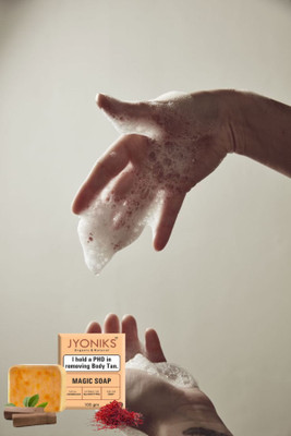 JYONIKS MagicSoap Sandal Wood / Saffron for DeTan and Glowing Brightening Skin-a6(100 g)