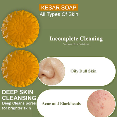 Groovy Kale Kick Kesar Bath Bar (100GM) (PACK OF 2)(2 x 100 g)
