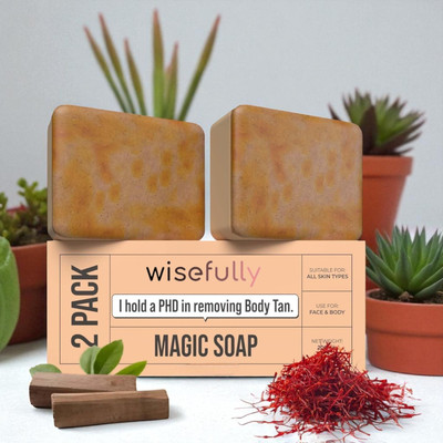 Wisefully Kojic Acid Soap with Pigmentation, Underarm & Reduces Soap for Suitable0.8(2 x 50 g)