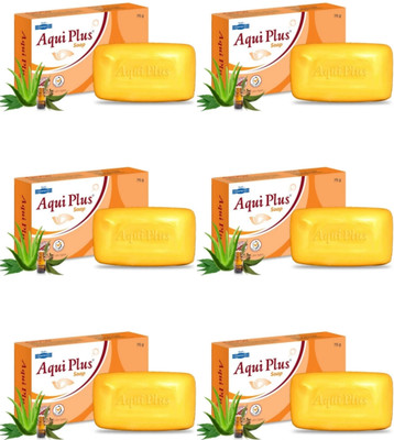 HAPDCO Aqui Plus Soap Pack of 6(6 x 75 g)