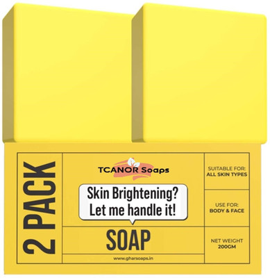 TCANOR Kojic Acid Soap with Pigmentation, Underarm & Reduces Soap for Suitable(2 x 100 g)