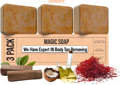 VERDIFY 79. Magic Soap – Herbal Tan Removal Glow Skin Brightener(3 x 100 g)