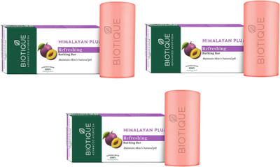 BIOTIQUE HIMALAYAN PLUM Refreshing Body Soap 150g(3 x 150 g)