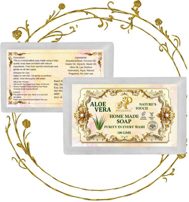 Pihaaru Pack of 2 Aloevera Essence Soap – Soft Glow Everyday Cleanser(200g),(2 x 100 g)