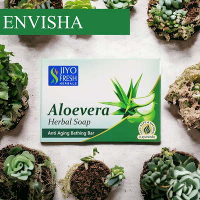 ENVISHA Jeeyo freshh Aloe Vera Herbal Anti Aging Bathing Bar:Moisturizing and Nourishing(100 g)
