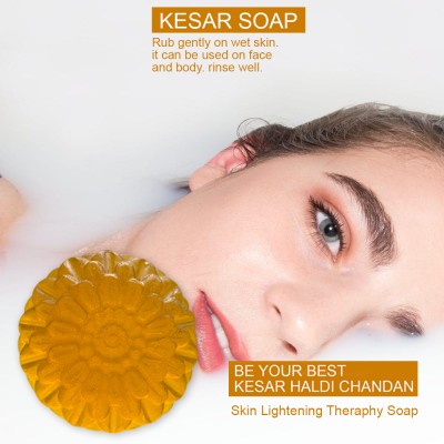 TERIHAR Lemon Fresh Kesar Bath Bar (100GM) (PACK OF 1)(100 g)