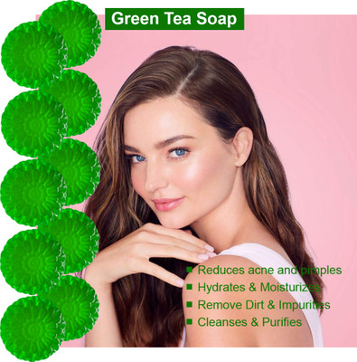 TERIHAR Grape Goodness Green Tea Bar (100GM) (PACK OF 10)(10 x 100 g)