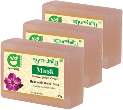 Ayurdaily Natural Musk Soap(3 x 125 g)