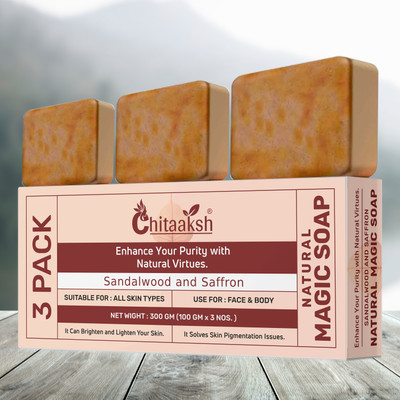 MDJ Natural Magic Soap – Skin-Purifying & Deep Cleansing Herbal Soap(3 x 100 g)