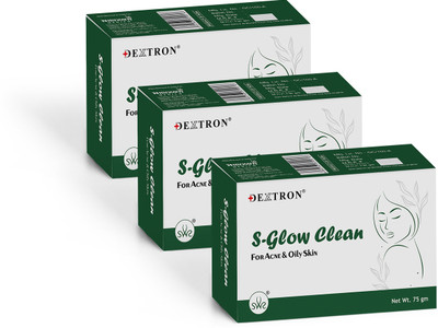 DEXTRON S-Glow Clean Soap For Acne & Oily Skin(3 x 75 g)