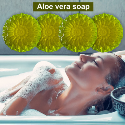 Groovy Aloe Vera Soap with Charcoal for Detoxifying Benefits (100GM) (PACK OF 4)(4 x 100 g)