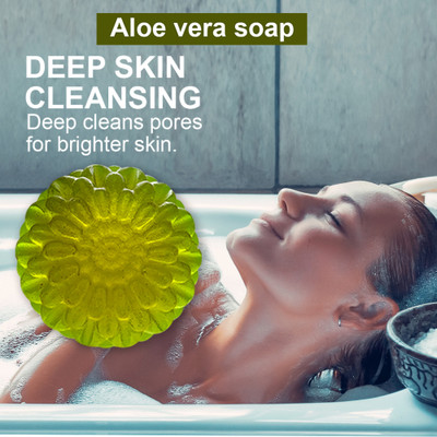 CHITAKSH Soothing Aloe Vera Soap for Razor Burn Relief(100 g)