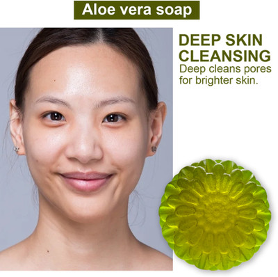 Groovy Pure and Natural Aloe Vera Soap for Soothing and Hydrating Skin(100 g)