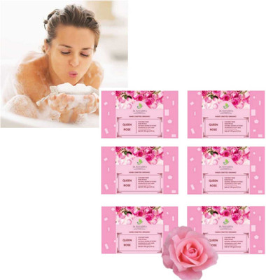 Dr. NAvadiya Skin Brightening & Whitening 6 Pack Of Rose Soap For Men & Women(6 x 100 g)