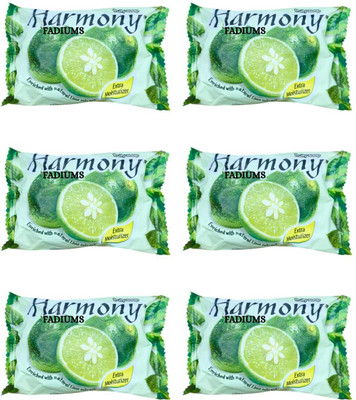 FADIUMS Harmony Lime Soap| Extra Moisturizer| Pack Of 6 Bathing Bar(6 x 75 g)