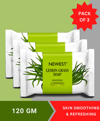 NEWEST Lemon Grass Bath Soap Bar For Men And Women, Remove Dirt And Oil From The Skin(3 x 120 g)