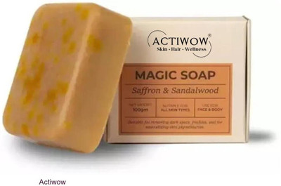 ACTIWOW Magic Soap Lemon Shine Bar for Oily Skin Control and Fresh Glow(100 g)