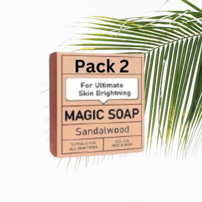 Agonize Ghar Soap Natural Face & Body | Skin Brightening Kesar & Chandan / [Pack of 2](2 x 100 g)