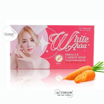 ACTIWOW White Aura Beauty Soap Smooth with Fruit Enzymes Carrot Formula(100 g)