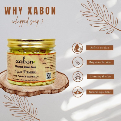Xabon Haldi Whipped Cream Soap Natural Handmade(100 g)