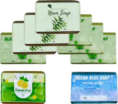 linic HERBAL NEEM SOAP(3), ALOE VERA(4), LEMON(1), OCEAN BLUE(1)(9 x 100 g)