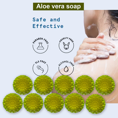 TERIHAR Refreshing Aloe Soap Bar (100GM) (PACK OF 10)(1000 g)
