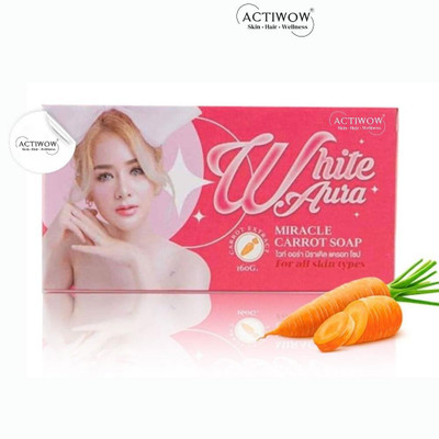 ACTIWOW White Aura Beauty Soap Glowing for Soft Texture Carrot Formula(100 g)